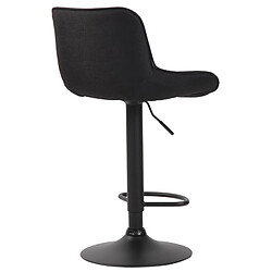 Non Lot de 2 tabourets de bar Lentini tissu noir pas cher