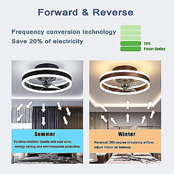 Acheter Universal Plafond de ventilateur à LED, 6 vitesses à distance de plafond de ventilateur de chambre à coucher moderne à distance