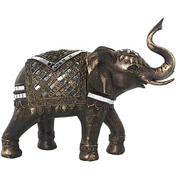 Figurine Décorative Alexandra House Living Doré Plastique Eléphant 13 x 28 x 23 cm