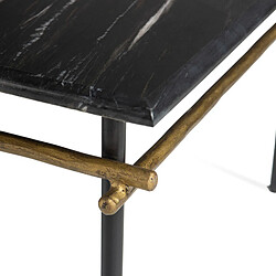 Acheter Table Basse Thai Natura Noir Doré 122 x 37 x 61 cm