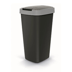 Corbeille à déchets KEDEN COMPACTA Q 25 litres poubelle NSAB25-429U - noir avec cadre gris