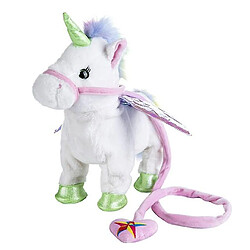 Universal Populaire Walking Talk Peluche Licorne - Peluche (Blanc) 