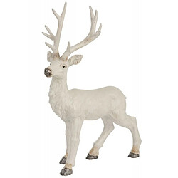 Paris Prix Statue Déco à Poser Cerf Debout 104cm Blanc 