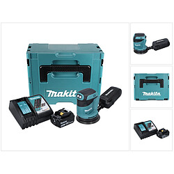 Makita DBO 180 RT1J Ponceuse excentrique sans fil 18 V + 1x Batterie 5.0Ah + Chargeur + Makpac