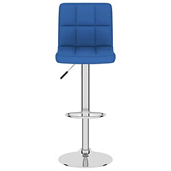 Avis vidaXL Tabourets de bar lot de 2 bleu tissu