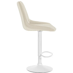 Acheter Non Lot de 2 tabourets de bar Toni simili cuir blanc