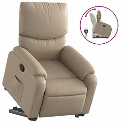 Maison Chic Fauteuil Relax pour salon, Fauteuil inclinable Cappuccino Similicuir -GKD17682