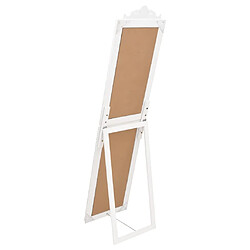 Avis vidaXL Miroir sur pied Blanc 45x180 cm