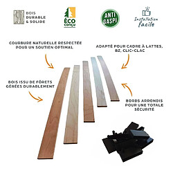 Ebac 5 lattes + embouts - 580x53x8 mm - spécial bz / clic clac