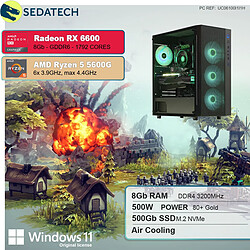 Sedatech PC Gamer • AMD Ryzen 5 5600G • RX 6600 • 8Go RAM • 500Go SSD M.2 • Windows 11