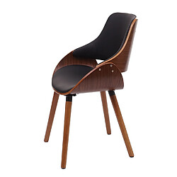 Avis Mendler Chaise de Salle à manger HWC-D23, chaise avec dossier, design rétro ~ similicuir noir