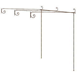 vidaXL Pergola de jardin Marron antique 3x3x2,5 m Fer