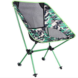 Wewoo Chaises de plage Camouflage extérieur Portable Pliant Camping Chaise Lumière Pêche Aviation En Alliage D'aluminium Dossier Inclinable