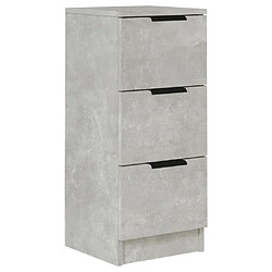 Maison Chic Buffet,Meuble de Rangement,commode pour salon,Cuisine Gris béton 30x30x70 cm Bois d'ingénierie -MN91210