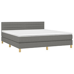 Avis Sommier à lattes,Cadre à lattes de lit et matelas et LED pour Adulte Gris foncé 160x200 cm -MN17573