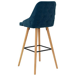 Acheter vidaXL Tabourets de bar lot de 2 bleu velours