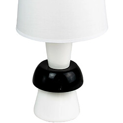 Corep Lampe a poser pied ceramique noir blanc Luminaire chevet chambre bureau