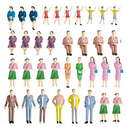 Modèle figures peintes,1:30 Environ 50pcs Modèle personnes Train Maquettes Personnage Paint Passager 1:30