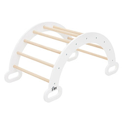 Arc à grimper pour enfants 89x52x45,5 cm naturel/blanc en bois Joyz