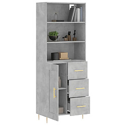 Avis Maison Chic Buffet,Meuble de Rangement,commode pour salon,Cuisine Gris béton 69,5x34x180 cm Bois d'ingénierie -MN92631