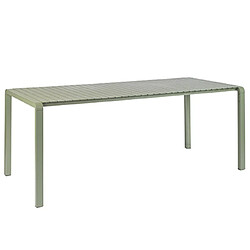 Mes Table de jardin 214x96,7x75 cm en aluminium vert - VONDEL