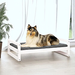 Avis Maison Chic Niche Lit pour chien | Panier couchage pour chien Blanc 95,5x65,5x28 cm Bois de pin solide -GKD54669