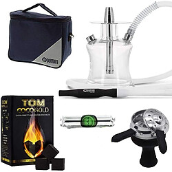 Starter Pack chicha Oduman Travel N2 Plus + Chauffe Charbon + Foyer Silicone + Tom Cococha Gold