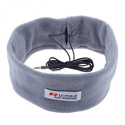 Bandeau de sommeil de musique 2xSoft Confortable Antibruit Filaire Casque de Sommeil pour Les Yeux Gris