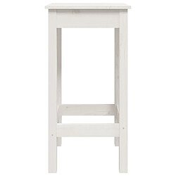 Avis vidaXL Tabourets de bar lot de 2 blanc 40x40x78 cm bois massif de pin