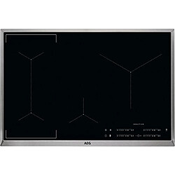 AEG ike84441 x B de cuisson électriques/80 cm/Verre couleur Noir/Plaque à Induction avec fonction Hob² Hood/autarkes Plaque/Cadre en acier inoxydable