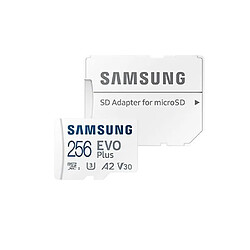 Samsung Carte Mémoire Micro SD Evo Plus (2021) 256 Go Micro SDXC A2 V30