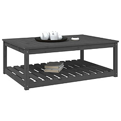 Avis vidaXL Table de jardin gris 121x82,5x45 cm bois massif de pin