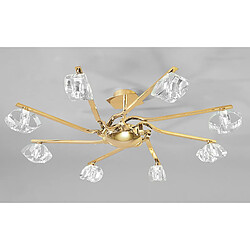 Luminaire Center Semi Plafonnier Alfa 8 Ampoules G9 doré