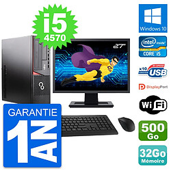 PC Fujitsu E920 DT Ecran 27" Intel i5-4570 RAM 32Go Disque 500Go Windows 10 Wifi · Occasion 