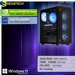 Sedatech PC Gamer Pro • Intel i9-12900KF • RTX4070Ti Super • 32Go RAM • 2To SSD M.2 • Windows 11