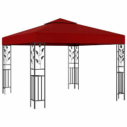 Avis Maison Chic Tonnelle | Pergola avec guirlande lumineuse à LED 3x3 m Bordeaux -GKD33956