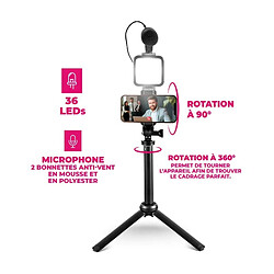 Wi-Light Trépied Vlog Et Livestream Avec Led Et Microphone Vlog 100 Wi Light