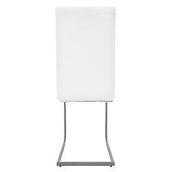 Acheter ML-Design Lot de 4 chaises pied luge blanc en simili cantilever à dossier haut pour salon