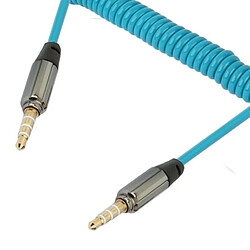 Wewoo Câble bleu écouteurs Jack Reel Jack 3,5 mm, Longueur: 15cm - 150cm 