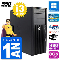 PC Tour HP WorkStation Z210 Intel Core i3-2100 RAM 8Go SSD 480Go Windows 10 Wifi · Occasion 