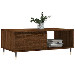 Avis Maison Chic Table basse,Table Console Table d'appoint, Table pour salon Chêne marron 90x50x36,5 cm Bois d'ingénierie -MN52413