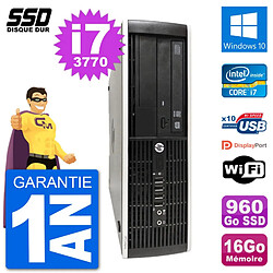 PC HP Compaq Pro 6300 SFF Intel i7-3770 RAM 16Go SSD 960Go Windows 10 Wifi - Occasion