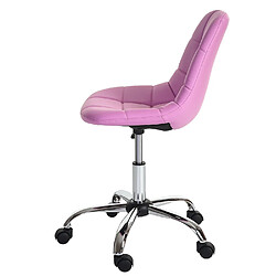 Avis Mendler Fauteuil de bureau Lier, chaise pitovante, siège baquet, similicuir ~ rose