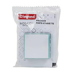 Legrand Bouton poussoir avec porte-étiquette Easy-Led 6A 2 modules à composer Mosaic - Blanc