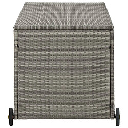 Avis Helloshop26 Coffre boîte meuble de jardin rangement 120 x 65 x 61 cm rotin gris clair 02_0013089