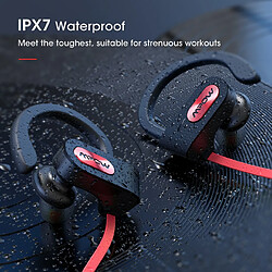 Universal MPOM Flamme IPX7 Casque Bluetooth imperméable V5.0 Casque avec CVC6.0 Annulation du bruit MIC HiFi Stéréo Sport Casque d'oreille Bouchons d'oreille Bouchons d'oreille Bouchon d'oreille Casque Bluetooth