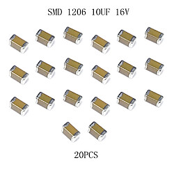 100 pièces 1206 condensateur puce céramique 10uf 16v x7r 106k pas cher