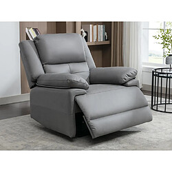 Acheter Vente-Unique Fauteuil relax électrique en tissu gris DOLENE