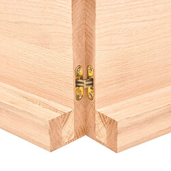 Acheter vidaXL Étagère murale 120x30x(2-6) cm bois de chêne massif non traité