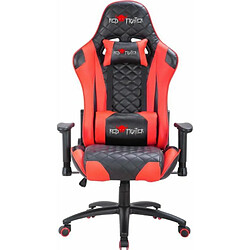 Red Fighter C1 Fauteuil de gaming Fauteuil de bureau de bureau en cuir synthétique et PVC Rouge/noir Assise amovible Accoudoir réglable en hauteur Dossier réglable et mécanisme de basculement en cuir PU et PVC Taille unique